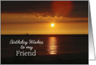 Friend Birthday, Sunset card