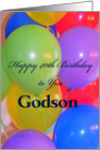 Godson 40th Birthday, Balloons card