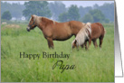 Papa Birthday, Two Horses card