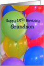 Grandson’s 18th Birthday, Balloons card