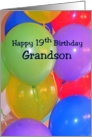 Grandson’s 19th Birthday, Balloons card