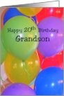 Grandson’s 20th Birthday, Colorful Balloons card