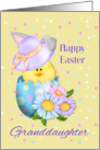 Happy Easter Granddaughter, Chick in Egg card