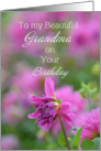 Beautiful Grandma Birthday, Dahlia card