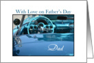 Father’s Day Dad, Blue Car on white card