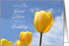 Great Niece Birthday, Tulips card