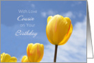 Cousin Birthday, Tulips card