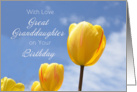 Great Granddaughter Birthday, Tulips card