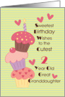 Great Granddaughter, 2 Year Old Sweetest Birthday Wishes card