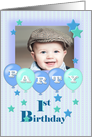 Photo 1st Birthday Party Invitation card