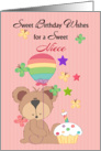 Sweetest Birthday Wishes Niece, Bear card