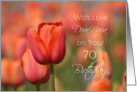 Nana 70th Birthday, Tulips card