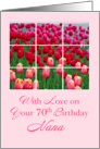 Nana 70th Birthday, Tulips card