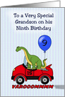 Grandson’s 9th Birthday, Dinosaur card