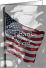 Veteran’s Day Thank You, US Flag, Military photo card