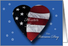 Veterans Day Heartfelt Thanks, US flag, heart, stars card