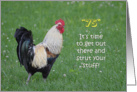 75th Birthday Rooster Humor card