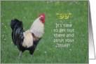 99th Birthday Rooster Humor card