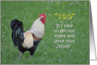 100th Birthday Rooster Humor card
