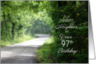 Neighbor’s 97th Birthday, country road card