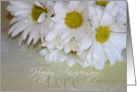 Happy Anniversary, White daisies card