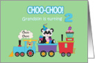 Grandson’s 2nd Birthday, Choo Choo Train Panda card