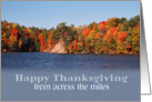 Happy Thanksgiving, Fall Scenery with water card