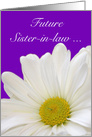 Future SIster-in-law Maid of Honor, white daisy with purple card