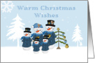 Warm Christmas Wishes, Snow Family card