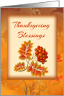 Thanksgiving Blessings, Leaves card