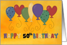 Happy 50th Birthday, Colorful card