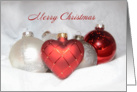 Red and Silver Christmas, Ornaments card
