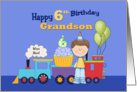 Grandson 6th Birthday, Train card