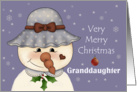 Very Merry Christmas Granddaughter card