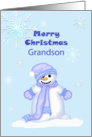 Merry Christmas Grandson Snowman card