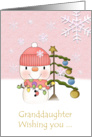 Merry Christmas Granddaughter Snowgirl card