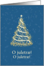 Danish Blue and Gold Christmas Tree card