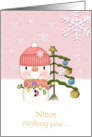 Merry Christmas Niece Snowgirl card