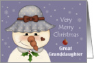 Very Merry Christmas Great Granddaughter card