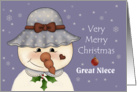 Very Merry Christmas Great Niece card