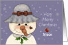 Very Merry Christmas Niece card