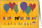 Happy 70th Birthday Balloons card