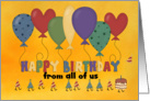 Happy Birthday From All of Us, Balloons card