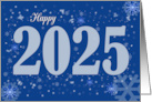 2024 New Year Snowflakes Blue card