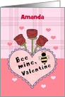 Personalized Bee My Valentine card