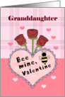 Granddaughter, Bee My Valentine card