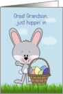 Great Grandson Hoppin’ Easter card