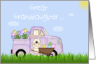 Great Granddaughter Easter Truck, Tulips card