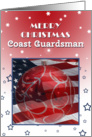 Merry Christmas Coast Guardsman, Flag and ornament card