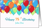Birthday Custom Name and Age, Colorful Balloons card